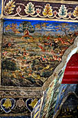 Paintings on the wall of the outer cloister of the Mahamuni Paya, Mandalay, Myanmar 